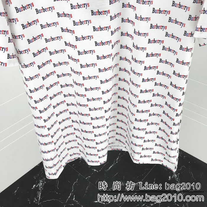 BURBERRY巴寶莉 19ss早春新款短袖 滿印字母印花logo 絲光混紡面料 高版本男女同款 ydi2263